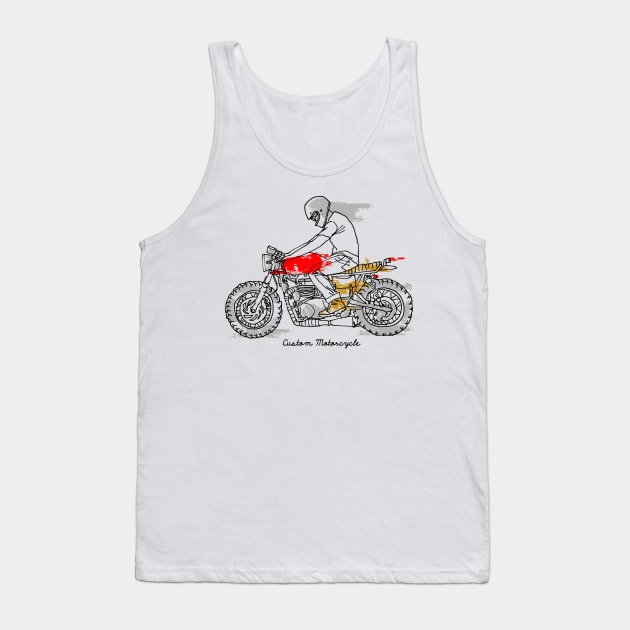 Custom Motorcycle (Bright Color) Tank Top by quilimo